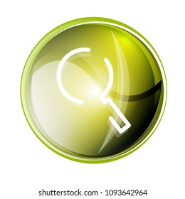 Search magnifyier web button, magnify icon. Modern magnifying glass sign, web site design or mobile app. Vector illustration