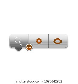 Search magnifyier web button, magnify icon. Modern magnifying glass sign, web site design or mobile app. Vector illustration
