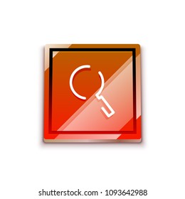 Botón web de la función de ampliación de búsqueda, icono de ampliación. Signo de lupa moderno, diseño de sitio web o aplicación móvil. Ilustración del vector