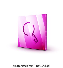 Search magnifyier web button, magnify icon. Modern magnifying glass sign, web site design or mobile app. Vector illustration