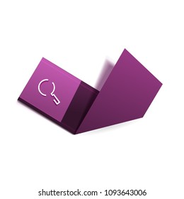 Botón web de la función de ampliación de búsqueda, icono de ampliación. Signo de lupa moderno, diseño de sitio web o aplicación móvil. Ilustración del vector
