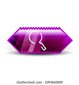 Botón web de la función de ampliación de búsqueda, icono de ampliación. Signo de lupa moderno, diseño de sitio web o aplicación móvil. Ilustración del vector