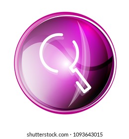 Botón web de la función de ampliación de búsqueda, icono de ampliación. Signo de lupa moderno, diseño de sitio web o aplicación móvil. Ilustración del vector