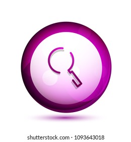 Search magnifyier web button, magnify icon. Modern magnifying glass sign, web site design or mobile app. Vector illustration