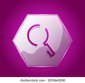 Search magnifyier web button, magnify icon. Modern magnifying glass sign, web site design or mobile app. Vector illustration
