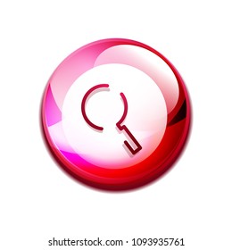 Search magnifyier web button, magnify icon. Modern magnifying glass sign, web site design or mobile app. Vector illustration