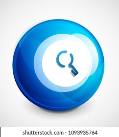 Search magnifyier web button, magnify icon. Modern magnifying glass sign, web site design or mobile app. Vector illustration