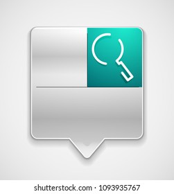 Search magnifyier web button, magnify icon. Modern magnifying glass sign, web site design or mobile app. Vector illustration
