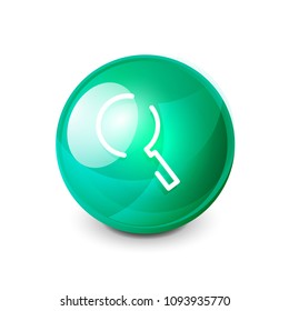 Search magnifyier web button, magnify icon. Modern magnifying glass sign, web site design or mobile app. Vector illustration