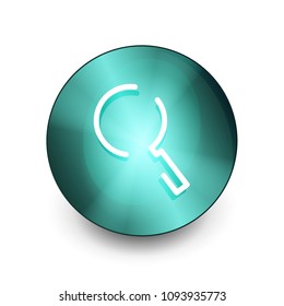 Search magnifyier web button, magnify icon. Modern magnifying glass sign, web site design or mobile app. Vector illustration