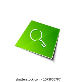 Search magnifyier web button, magnify icon. Modern magnifying glass sign, web site design or mobile app. Vector illustration