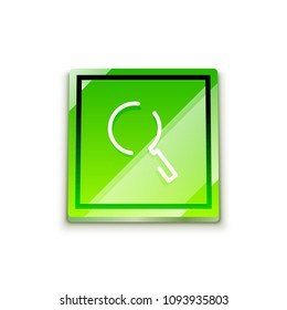 Search magnifyier web button, magnify icon. Modern magnifying glass sign, web site design or mobile app. Vector illustration