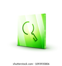 Search magnifyier web button, magnify icon. Modern magnifying glass sign, web site design or mobile app. Vector illustration