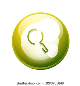 Search magnifyier web button, magnify icon. Modern magnifying glass sign, web site design or mobile app. Vector illustration