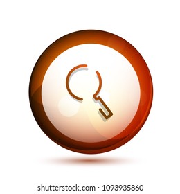 Botón web de la función de ampliación de búsqueda, icono de ampliación. Signo de lupa moderno, diseño de sitio web o aplicación móvil. Ilustración del vector