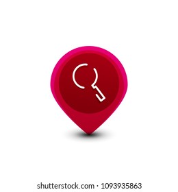 Search magnifyier web button, magnify icon. Modern magnifying glass sign, web site design or mobile app. Vector illustration