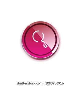 Botón web de la función de ampliación de búsqueda, icono de ampliación. Signo de lupa moderno, diseño de sitio web o aplicación móvil. Ilustración del vector