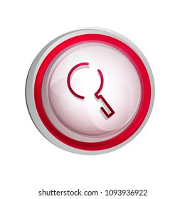 Durchsuchen Sie den prächtigeren Web-Button, vergrößern Sie das Symbol. Modernes Lupenschild, Webdesign oder mobile App. Vektorgrafik