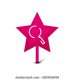 Search magnifyier web button, magnify icon. Modern magnifying glass sign, web site design or mobile app. Vector illustration