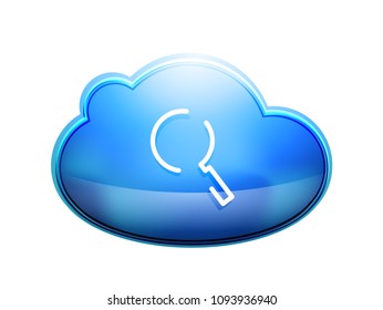 Search magnifyier web button, magnify icon. Modern magnifying glass sign, web site design or mobile app. Vector illustration