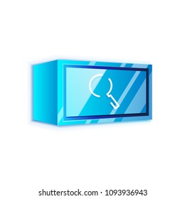 Botón web de la función de ampliación de búsqueda, icono de ampliación. Signo de lupa moderno, diseño de sitio web o aplicación móvil. Ilustración del vector