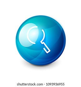 Search magnifyier web button, magnify icon. Modern magnifying glass sign, web site design or mobile app. Vector illustration