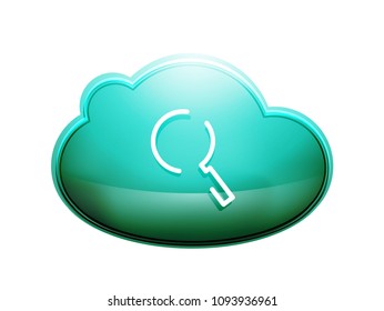 Search magnifyier web button, magnify icon. Modern magnifying glass sign, web site design or mobile app. Vector illustration