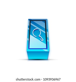 Botón web de la función de ampliación de búsqueda, icono de ampliación. Signo de lupa moderno, diseño de sitio web o aplicación móvil. Ilustración del vector