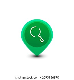 Search magnifyier web button, magnify icon. Modern magnifying glass sign, web site design or mobile app. Vector illustration