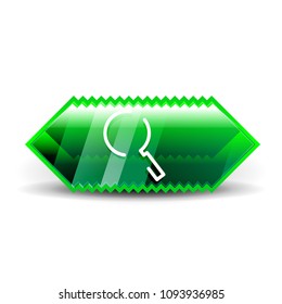 Search magnifyier web button, magnify icon. Modern magnifying glass sign, web site design or mobile app. Vector illustration
