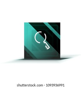 Search magnifyier web button, magnify icon. Modern magnifying glass sign, web site design or mobile app. Vector illustration