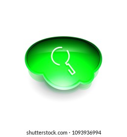 Search magnifyier web button, magnify icon. Modern magnifying glass sign, web site design or mobile app. Vector illustration