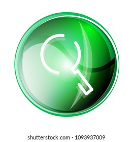 Durchsuchen Sie den prächtigeren Web-Button, vergrößern Sie das Symbol. Modernes Lupenschild, Webdesign oder mobile App. Vektorgrafik