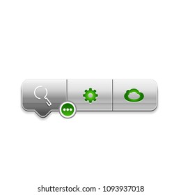 Search magnifyier web button, magnify icon. Modern magnifying glass sign, web site design or mobile app. Vector illustration