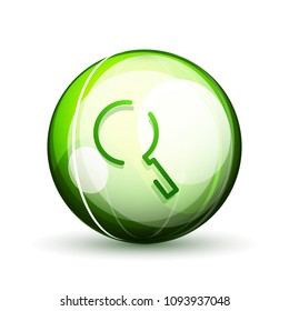 Search magnifyier web button, magnify icon. Modern magnifying glass sign, web site design or mobile app. Vector illustration