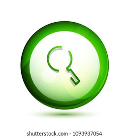 Botón web de la función de ampliación de búsqueda, icono de ampliación. Signo de lupa moderno, diseño de sitio web o aplicación móvil. Ilustración del vector