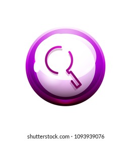 Botón web de la función de ampliación de búsqueda, icono de ampliación. Signo de lupa moderno, diseño de sitio web o aplicación móvil. Ilustración del vector