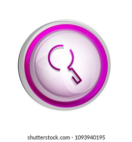 Search magnifyier web button, magnify icon. Modern magnifying glass sign, web site design or mobile app. Vector illustration