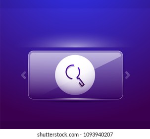 Search magnifyier web button, magnify icon. Modern magnifying glass sign, web site design or mobile app. Vector illustration