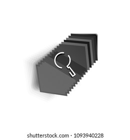 Botón web de la función de ampliación de búsqueda, icono de ampliación. Signo de lupa moderno, diseño de sitio web o aplicación móvil. Ilustración del vector