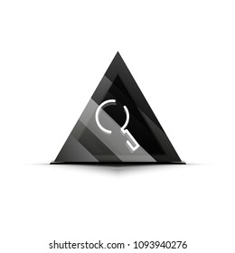 Search magnifyier web button, magnify icon. Modern magnifying glass sign, web site design or mobile app. Vector illustration