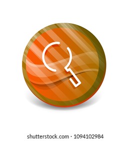 Search magnifyier web button, magnify icon. Modern magnifying glass sign, web site design or mobile app. Vector illustration