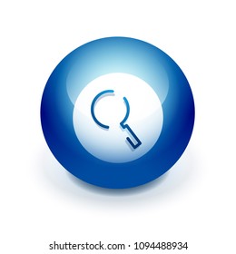 Search magnifyier web button, magnify icon. Modern magnifying glass sign, web site design or mobile app. Vector illustration