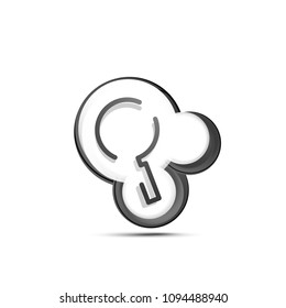 Durchsuchen Sie den prächtigeren Web-Button, vergrößern Sie das Symbol. Modernes Lupenschild, Webdesign oder mobile App. Vektorgrafik
