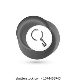 Search magnifyier web button, magnify icon. Modern magnifying glass sign, web site design or mobile app. Vector illustration