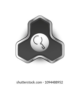 Durchsuchen Sie den prächtigeren Web-Button, vergrößern Sie das Symbol. Modernes Lupenschild, Webdesign oder mobile App. Vektorgrafik