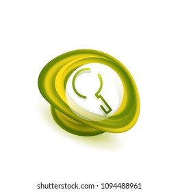 Botón web de la función de ampliación de búsqueda, icono de ampliación. Signo de lupa moderno, diseño de sitio web o aplicación móvil. Ilustración del vector