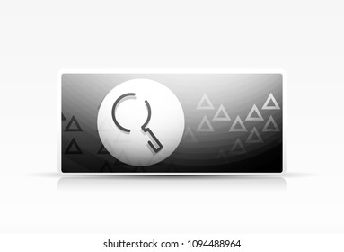 Search magnifyier web button, magnify icon. Modern magnifying glass sign, web site design or mobile app. Vector illustration