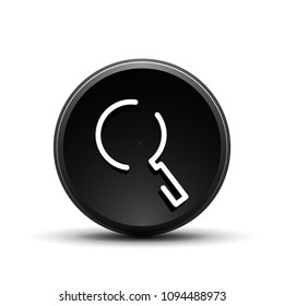 Durchsuchen Sie den prächtigeren Web-Button, vergrößern Sie das Symbol. Modernes Lupenschild, Webdesign oder mobile App. Vektorgrafik