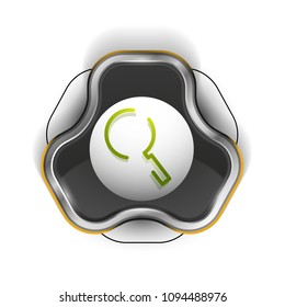 Botón web de la función de ampliación de búsqueda, icono de ampliación. Signo de lupa moderno, diseño de sitio web o aplicación móvil. Ilustración del vector